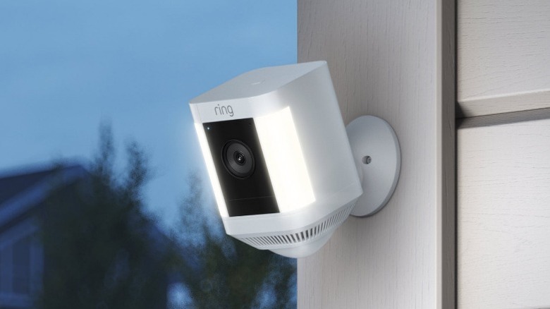 Ring Spotlight Cam on wall
