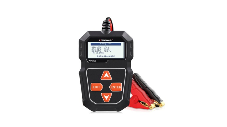 a konnwei 12-volt car battery tester