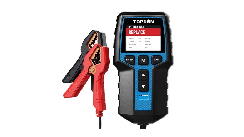 a topdon 12-volt/24-volt car battery tester