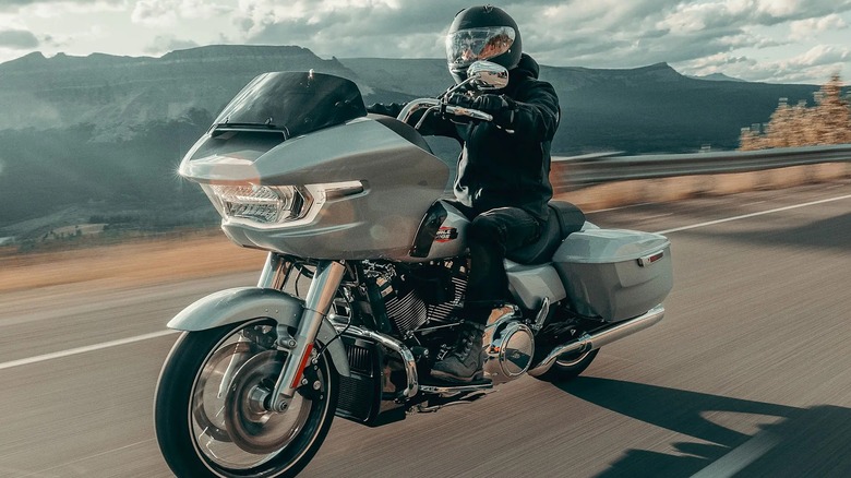 Rider on Harley-Davidson 2025 Road Glide