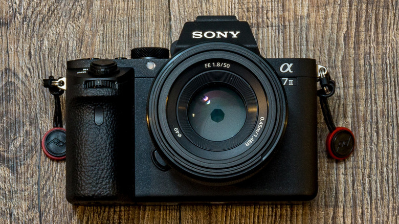 Sony Alpha A7II camera with lens