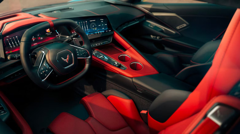 interior of 2027 C8 Corvette