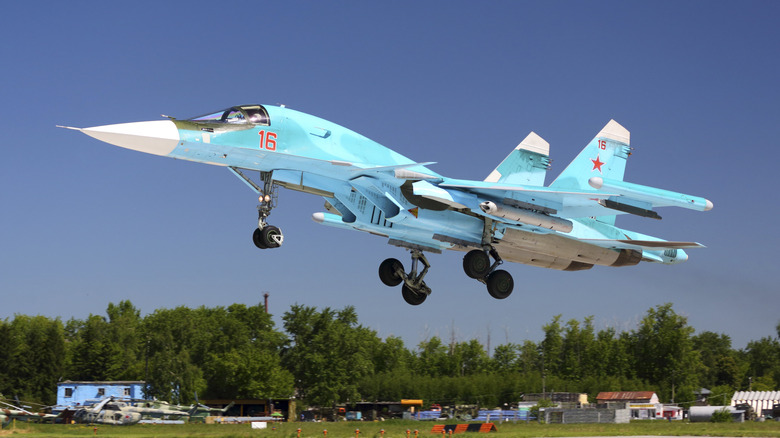 Su-43 Fullback with landing gear extended