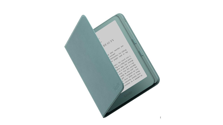 blue Kindle cover with buttons
