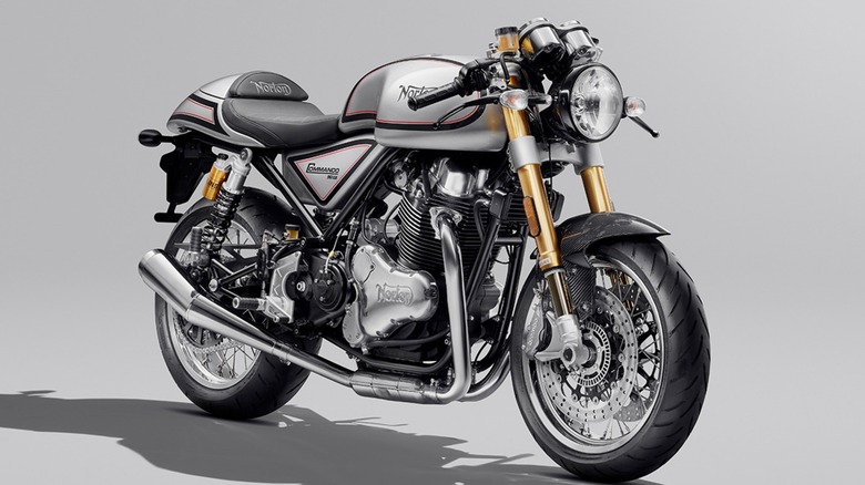 A 2024 Norton Commando 961 Café Racer promo image.