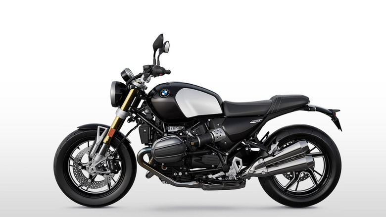 BMW R 12 nineT motorcycle left side profile against white background