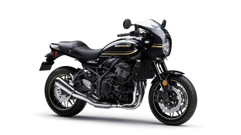 Kawasaki Z900RS Cafe in profile on white background