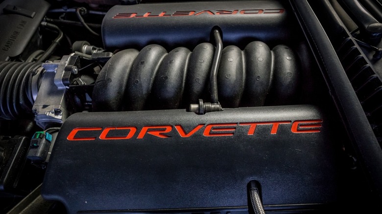 The LS1 powering a C5 Corvette