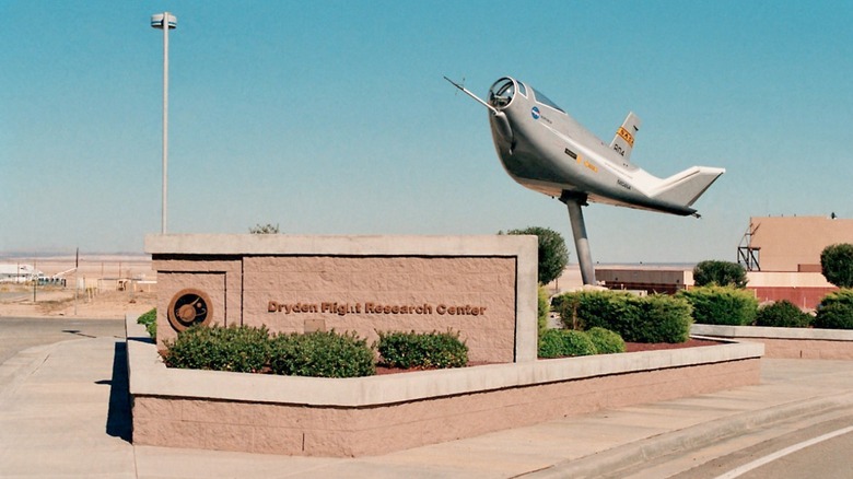 HL-10 On Display At The Entrance To The Dryden Flight Research Center