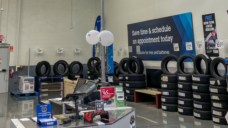 Sam's Club tire and battery department