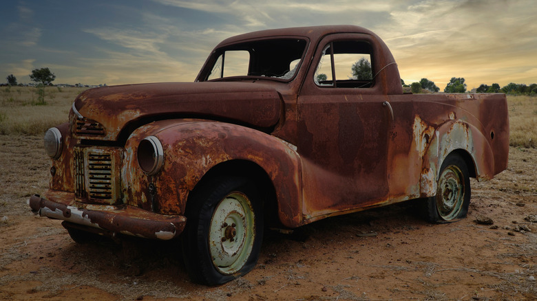 Rusty old pickup truck