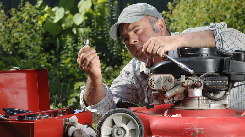 Fixing lawn mower cord online