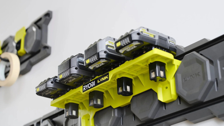 Ryobi battery shelf