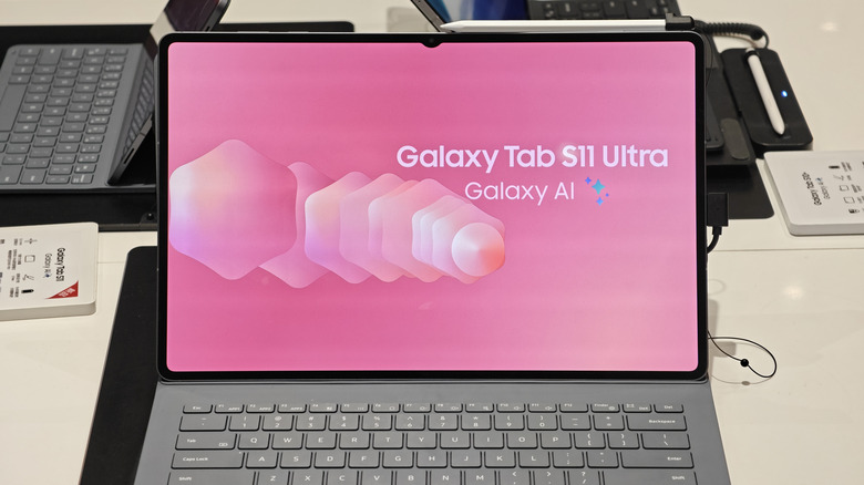 Galaxy Tab S11 Ultra on display in a store