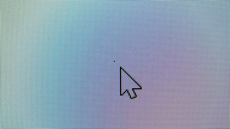 A lone dead pixel on an LCD display