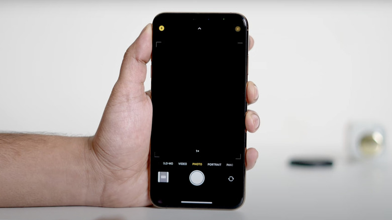 iPhone with black screen
