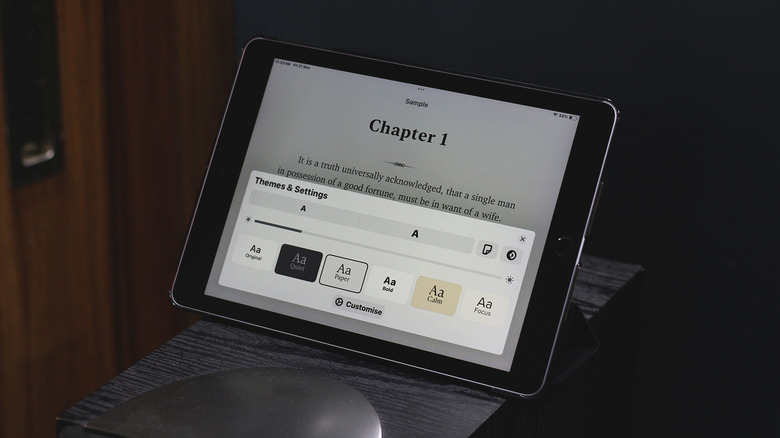 Apple Books app on an iPad