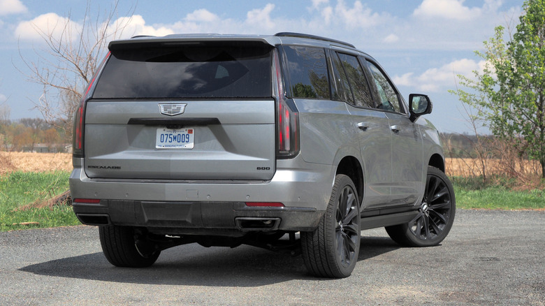 2026 Cadillac Escalade rear 3/4 view