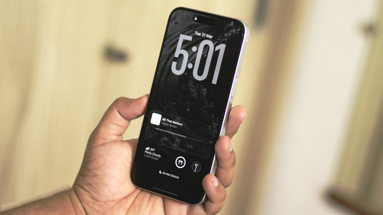 Person holding an iPhone