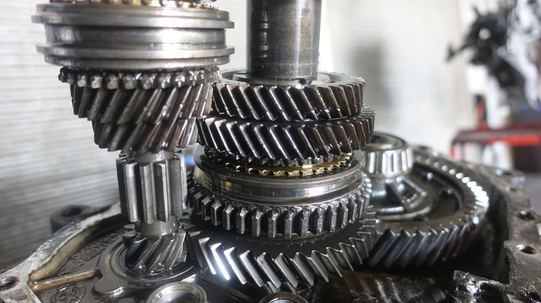 Close up of a gearbox