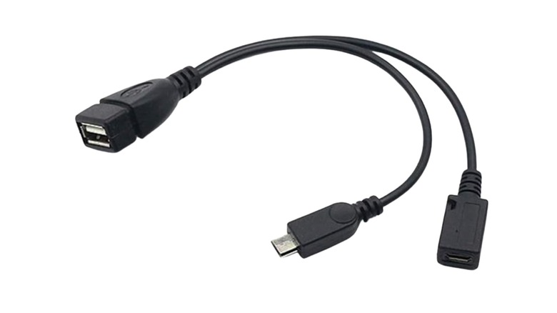 Image of a micro-USB OTG Splitter