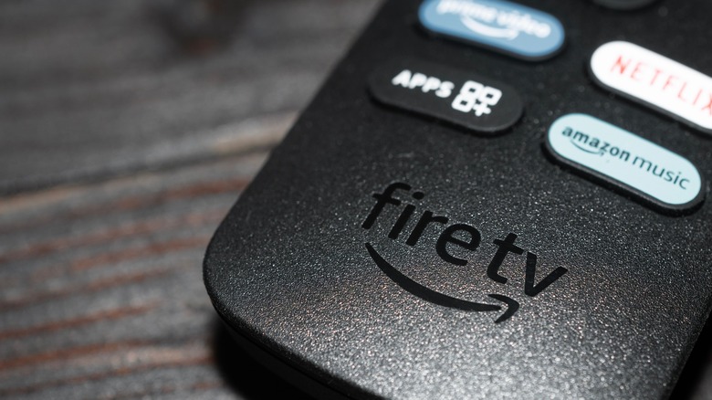 A Fire TV remote close up