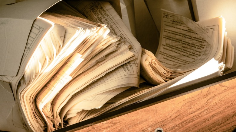 A stash of documents