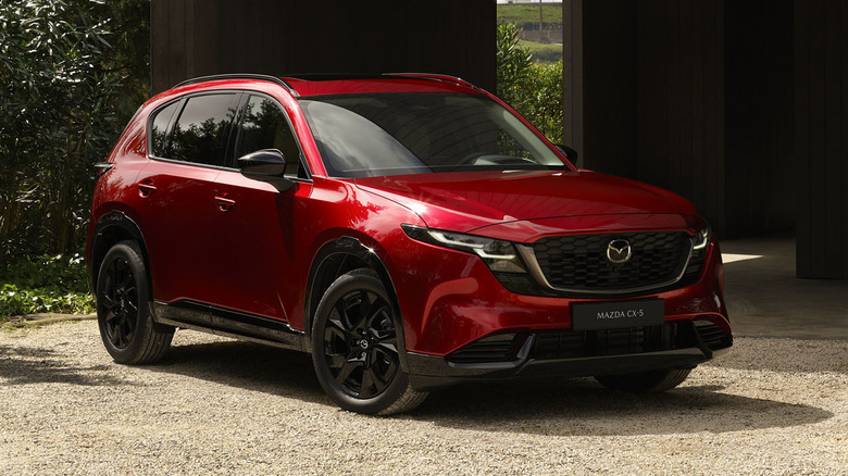 2026 Mazda CX-5 parked in a gravel driveway