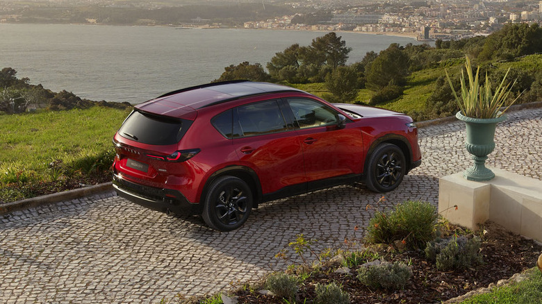 2026 Mazda CX-5 parked on a cobblestone road