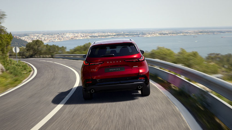 2026 Mazda CX-5 driving on a coastal road