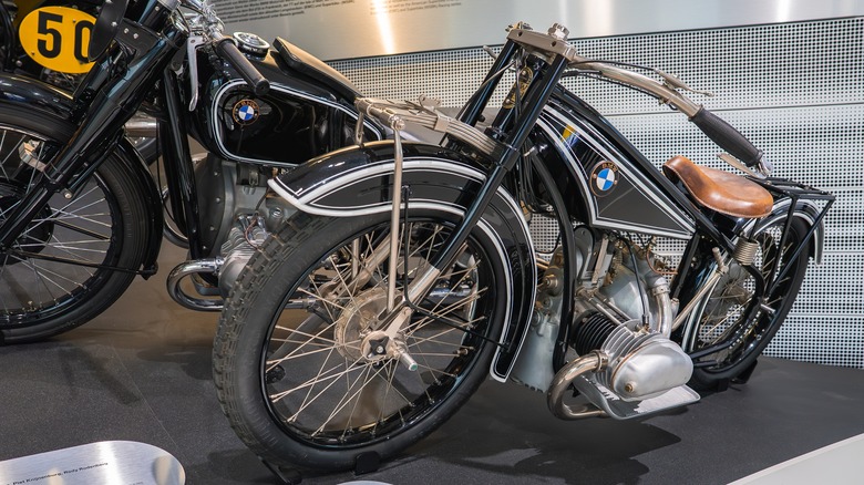 The BMW R 37 motorcycle with black frame