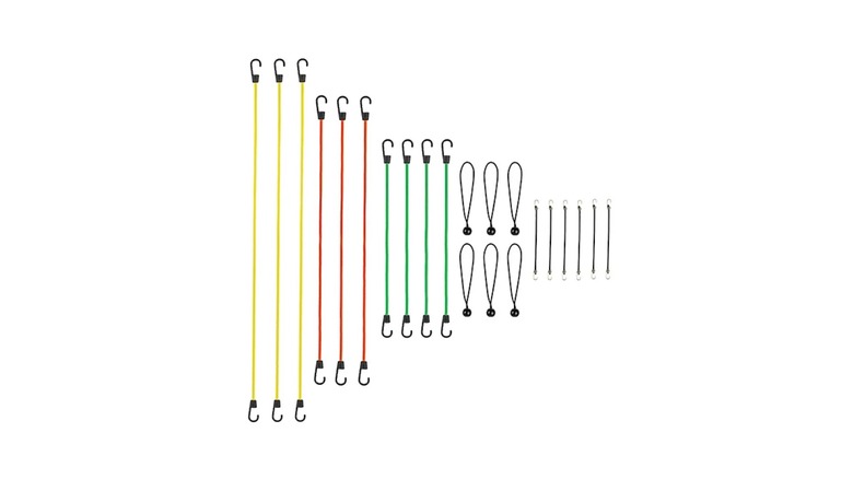an assorted set of smartstraps bungee cords