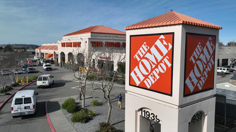 Home Depot store front and sign