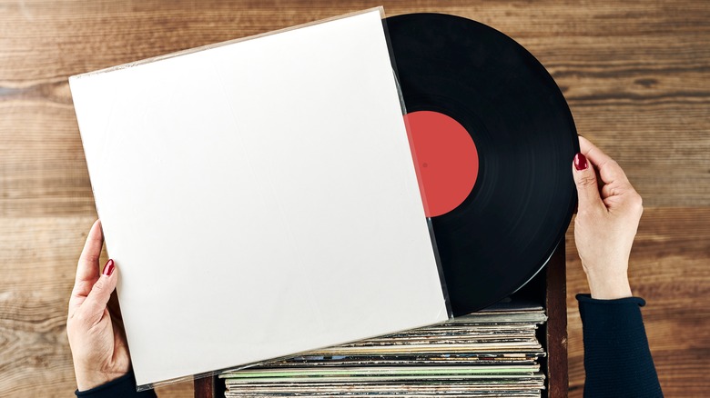vinyl record in sleeve