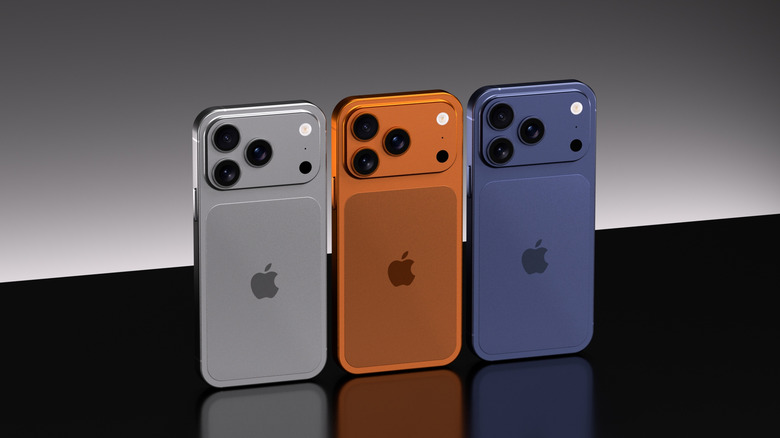 iPhone 17 Pro series in different colors