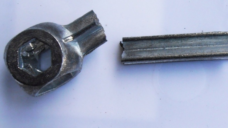 Close up of a broken tool