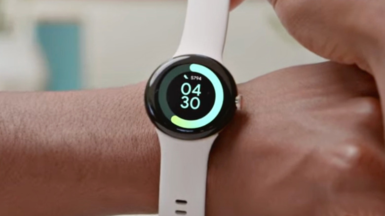 Pixel Watch 2 on hand