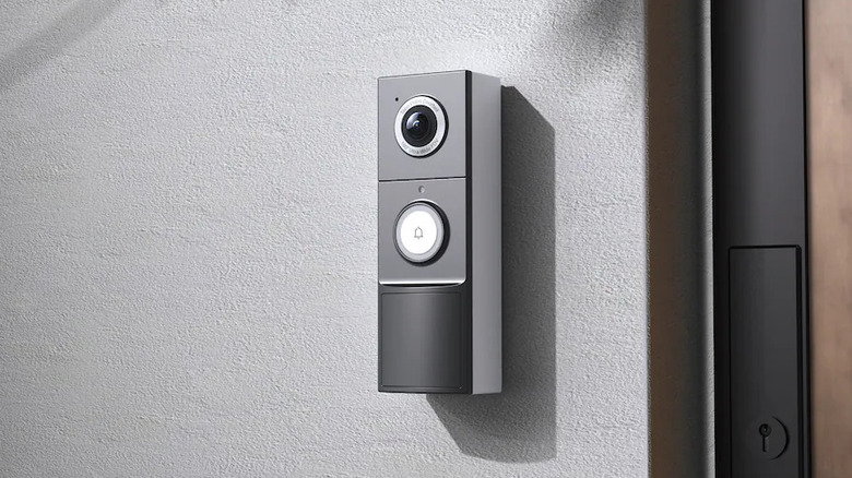 Tapo Video Doorbell on outside wall