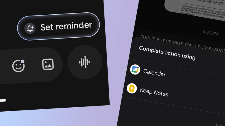 Pixel 10 showing Magic Cue's ability to automatically set reminders on screen