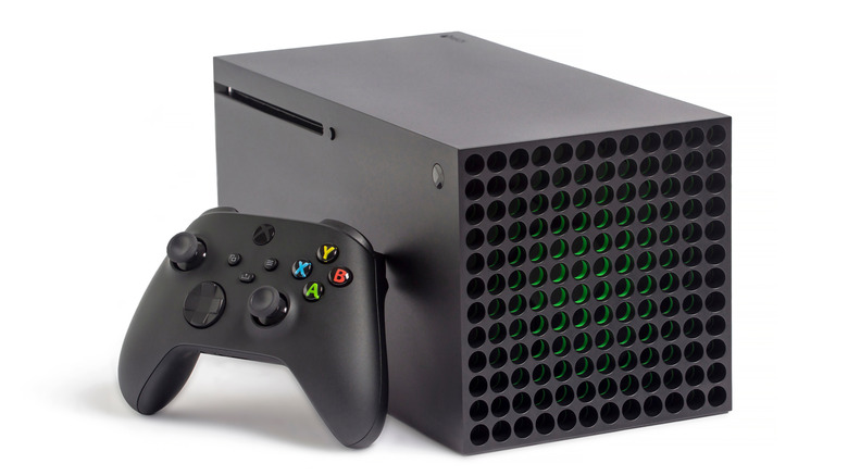 Xbox series X lying sideways