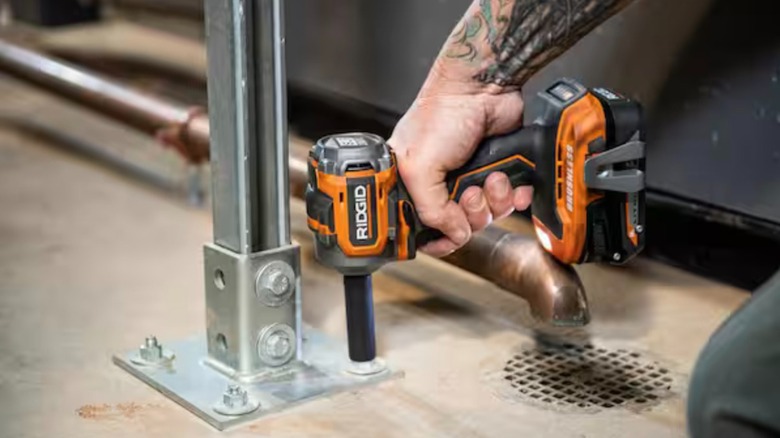 Ridgid 18V ¼-inch Impact Driver in use
