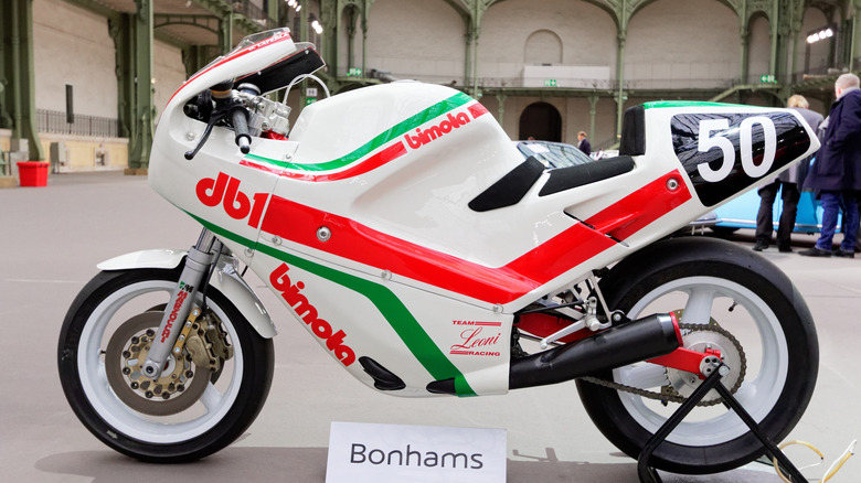 A Bimota DB1 at a 2017 Bonhams auction