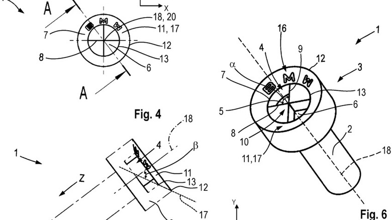 A drawing showcasing schematics of a new BMW screw pattent.