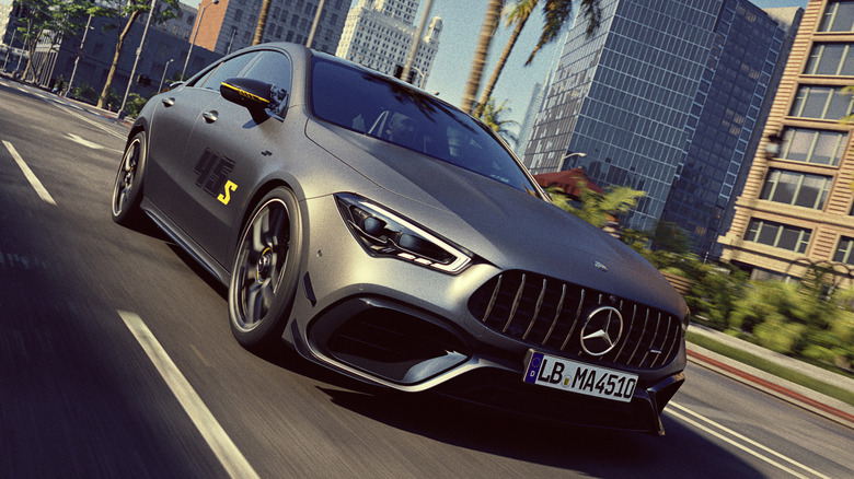 Front 3/4 view of Mercedes-AMG CLA 45 S "Final Edition"