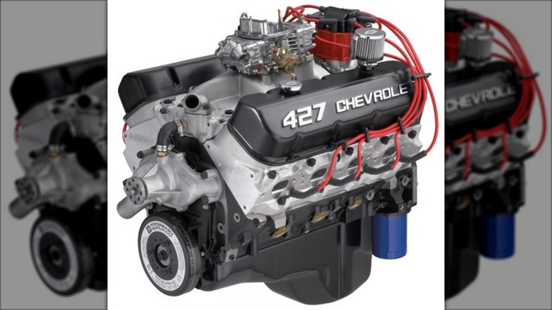 GM Performance ZZ427/480 HP crate engine on a white background