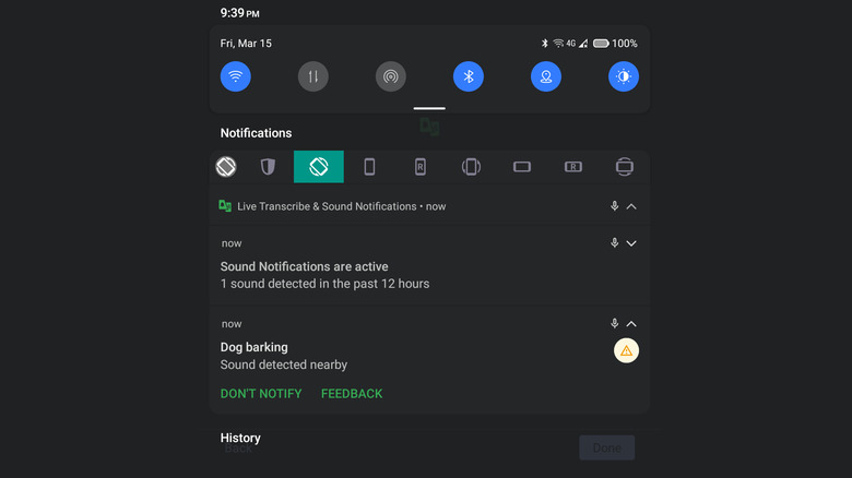 notifications from Android Sound Notifications