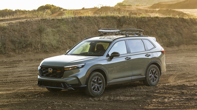 Honda CR-V TrailSport parked in dirt