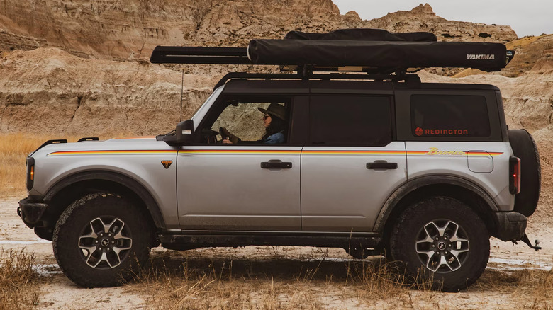 Ford Bronco off-roading in the desert