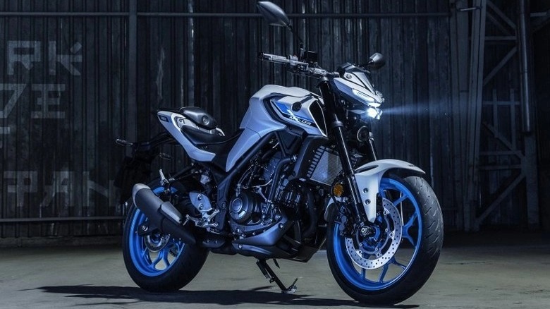 An official poster of the Ice Storm 2025 Yamaha MT-03