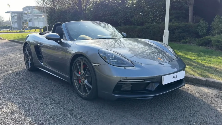 a gray 2025 Porsche 718 Boxster S parked